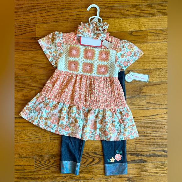 Little Lass Other - *NEW* - Little Lass 2-piece Set w/ hair accessory - Size 4T